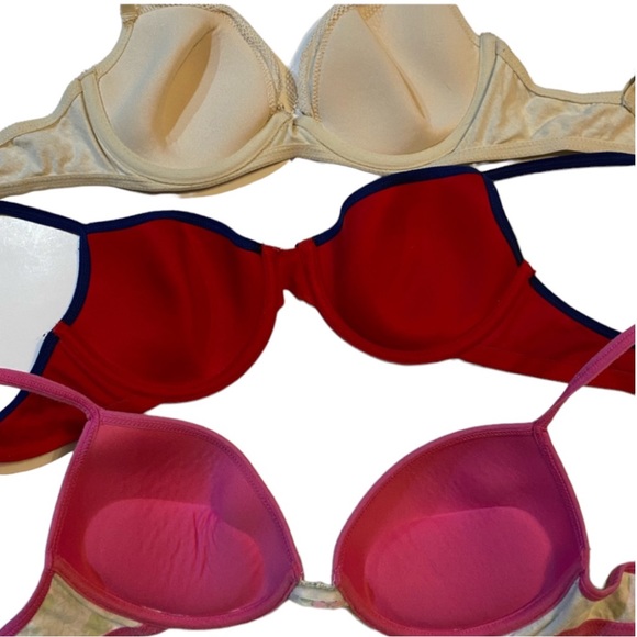 4 x 34B Bras Push-Up Cotton Blend Hanes Gilligan OMalley Convertible Racerback - Picture 4 of 11